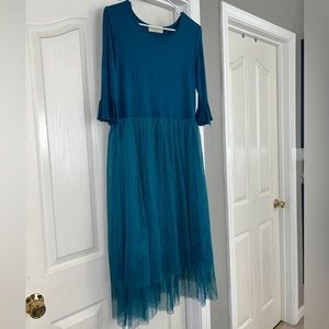 BLUE TULLE DRESS SZ S